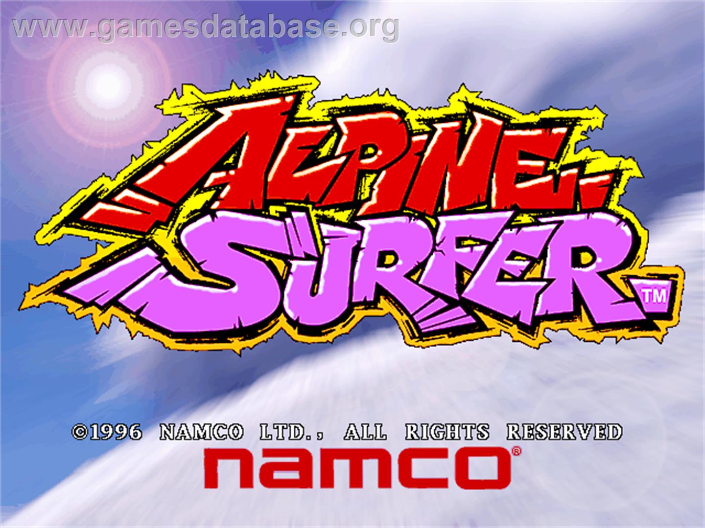 Alpine Surfer - Arcade - Artwork - Title Screen