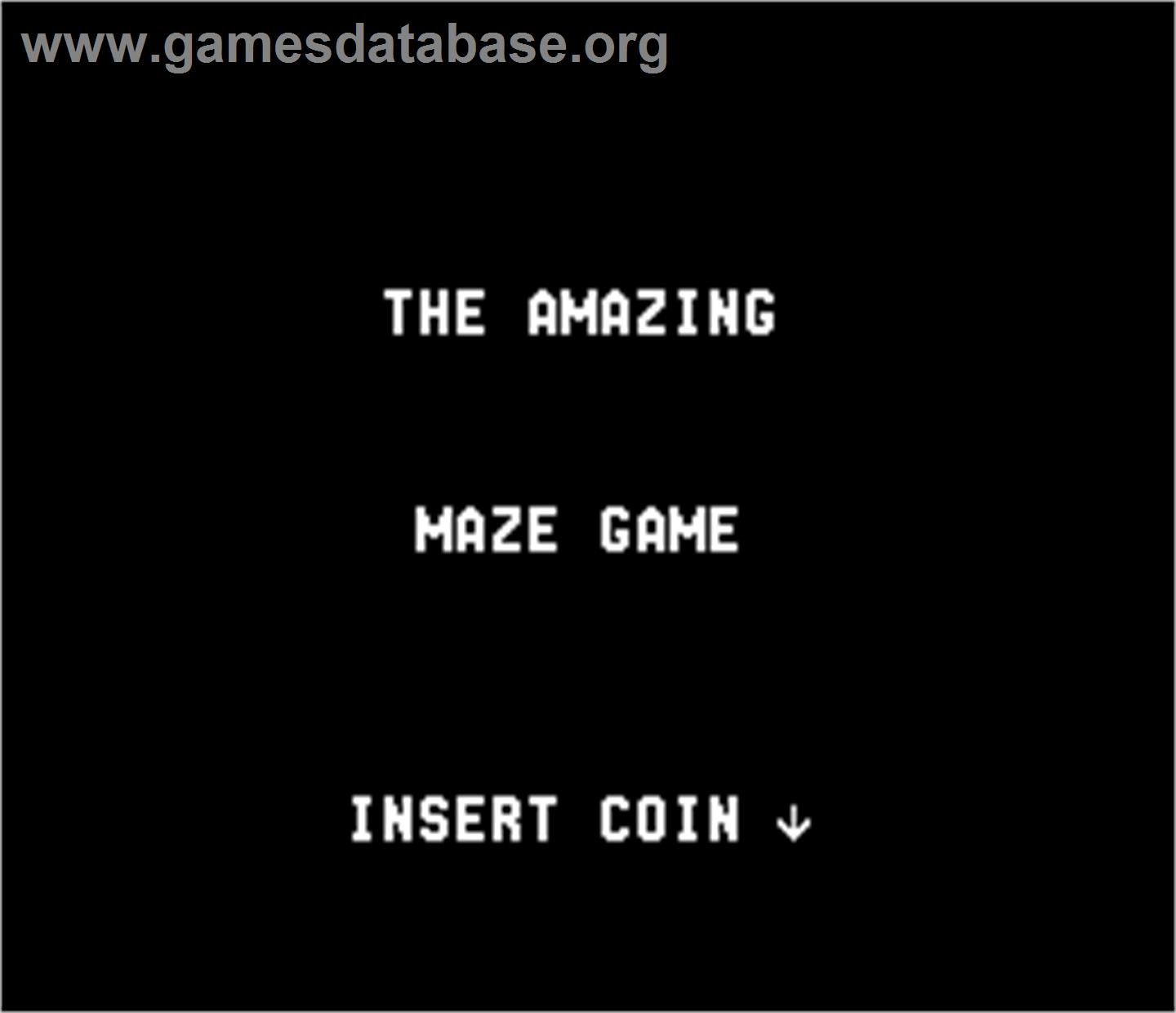 Amazing Maze - Arcade - Artwork - Title Screen