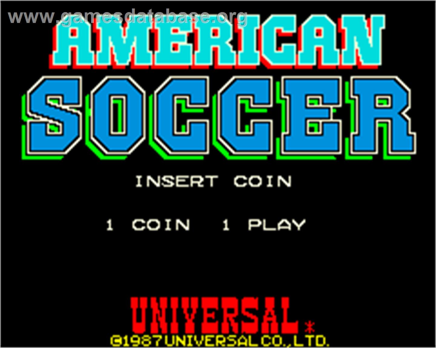 American Soccer - Arcade - Artwork - Title Screen