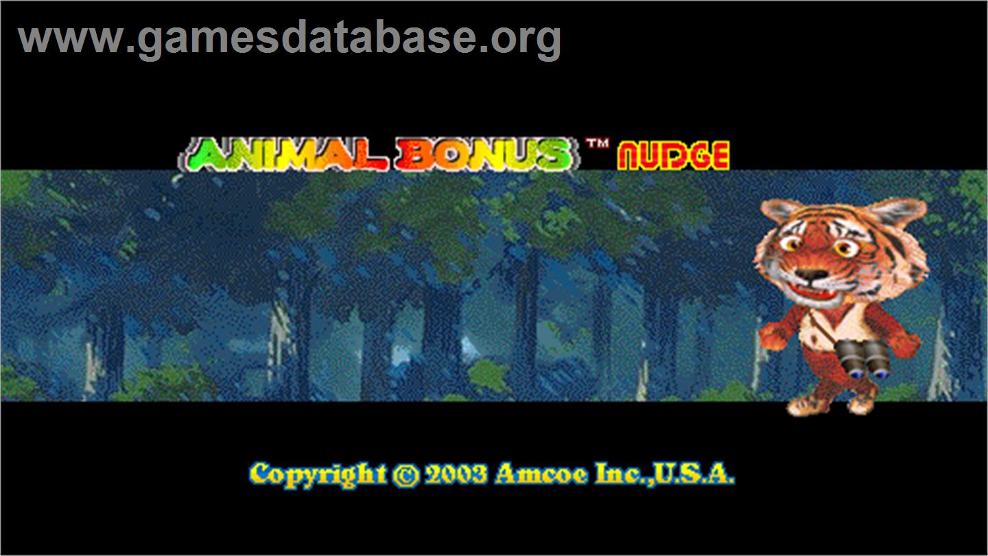 Animal Bonus Nudge - Arcade - Artwork - Title Screen