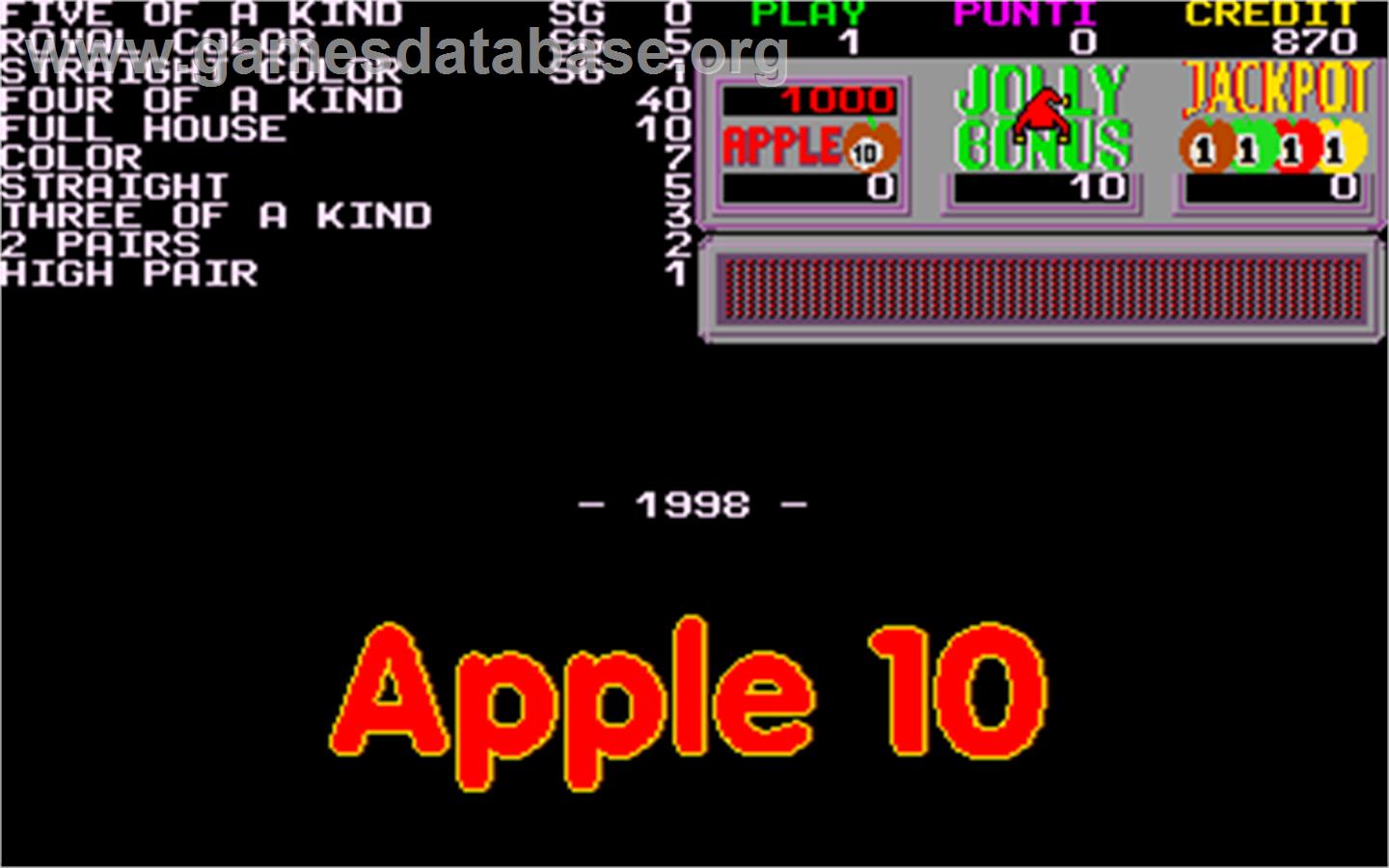 Apple 10 - Arcade - Artwork - Title Screen