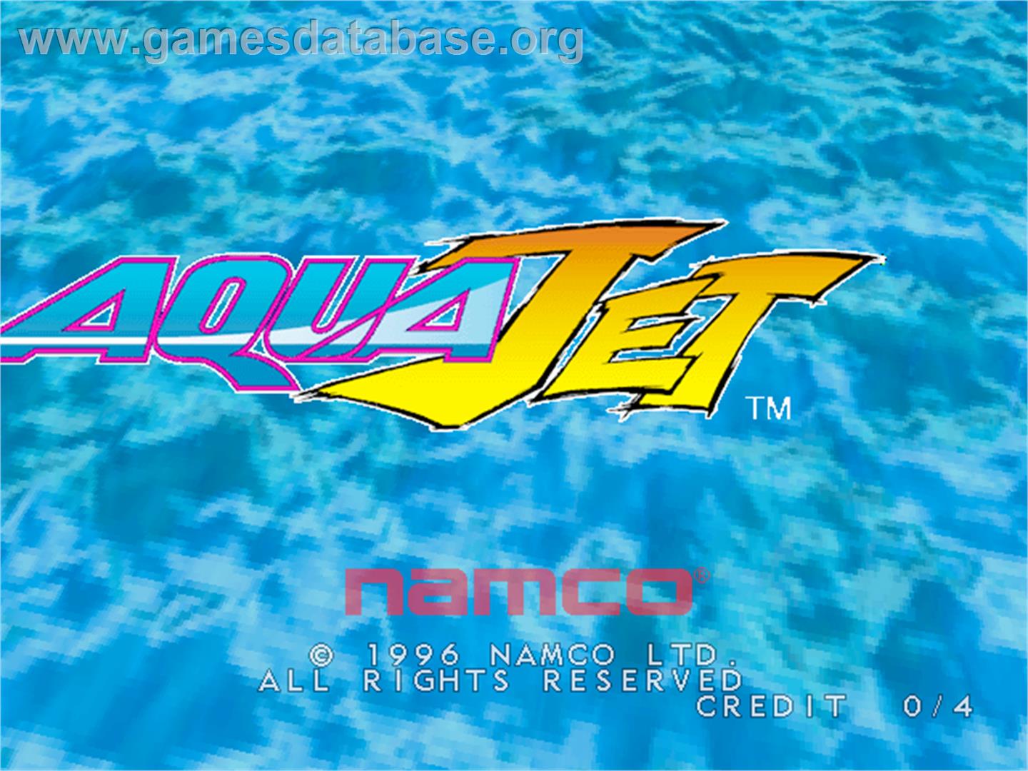 Aqua Jet - Arcade - Artwork - Title Screen