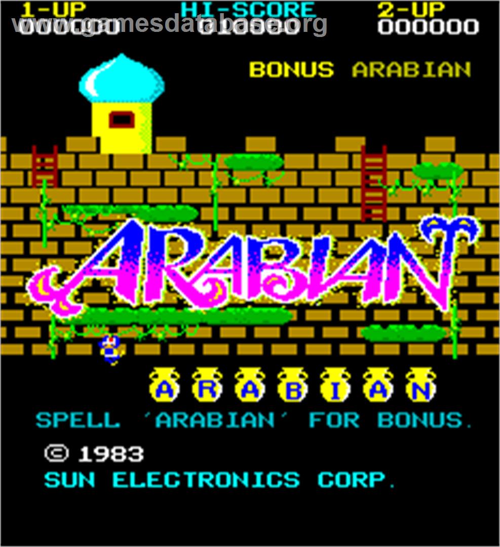 Arabian - Arcade - Artwork - Title Screen