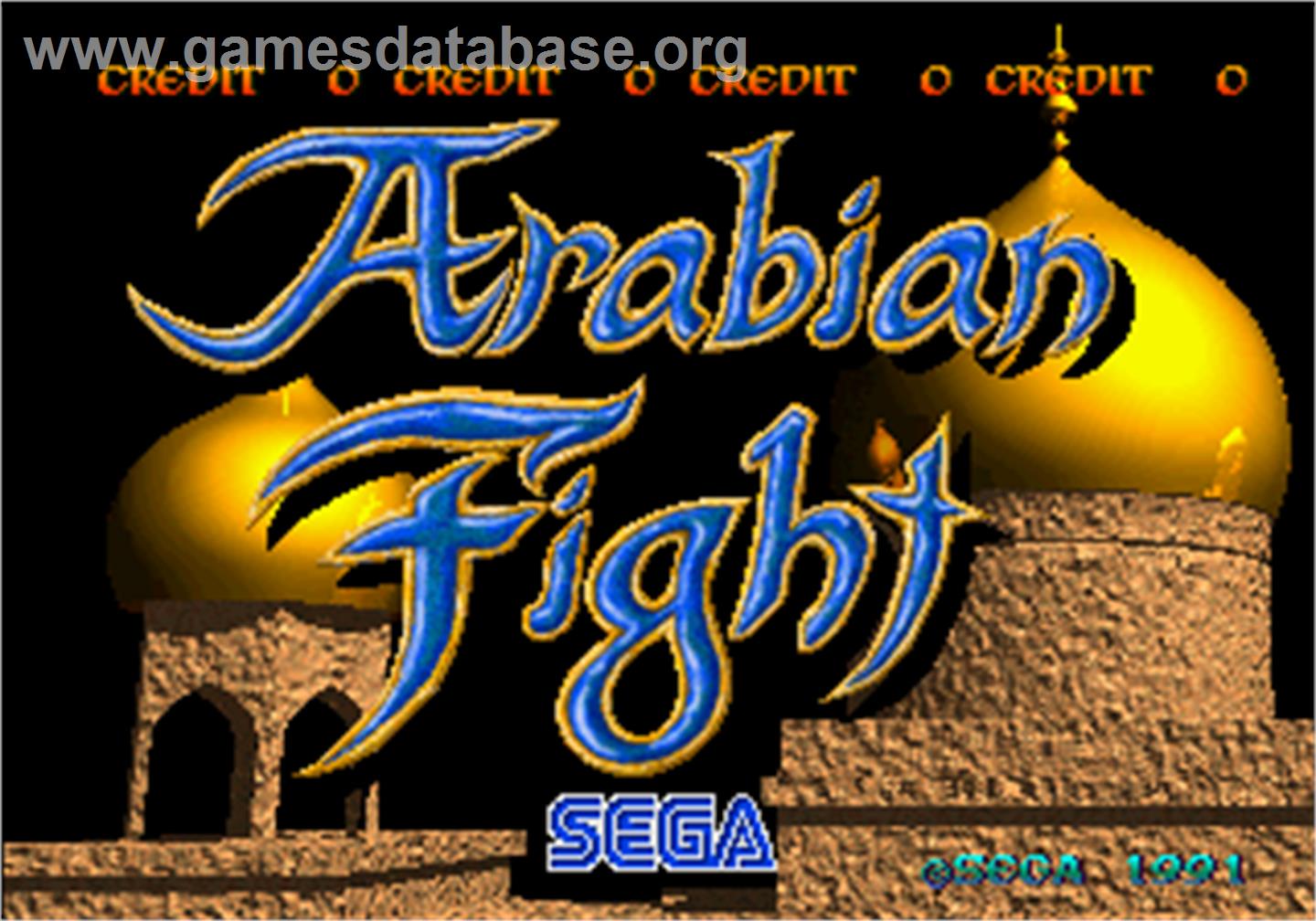 Arabian Fight - Arcade - Artwork - Title Screen