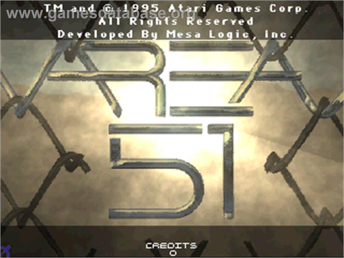 Area 51 - Arcade - Artwork - Title Screen