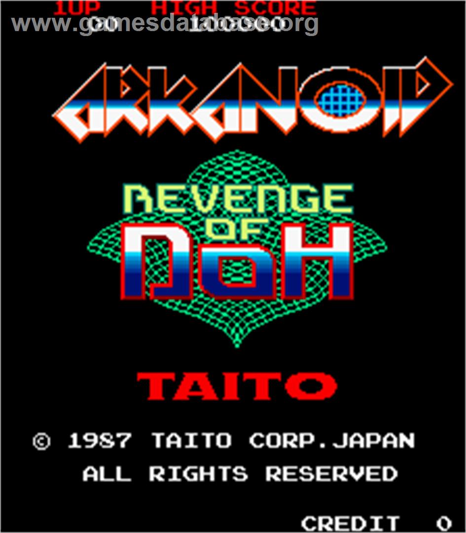 Arkanoid - Revenge of DOH - Arcade - Artwork - Title Screen
