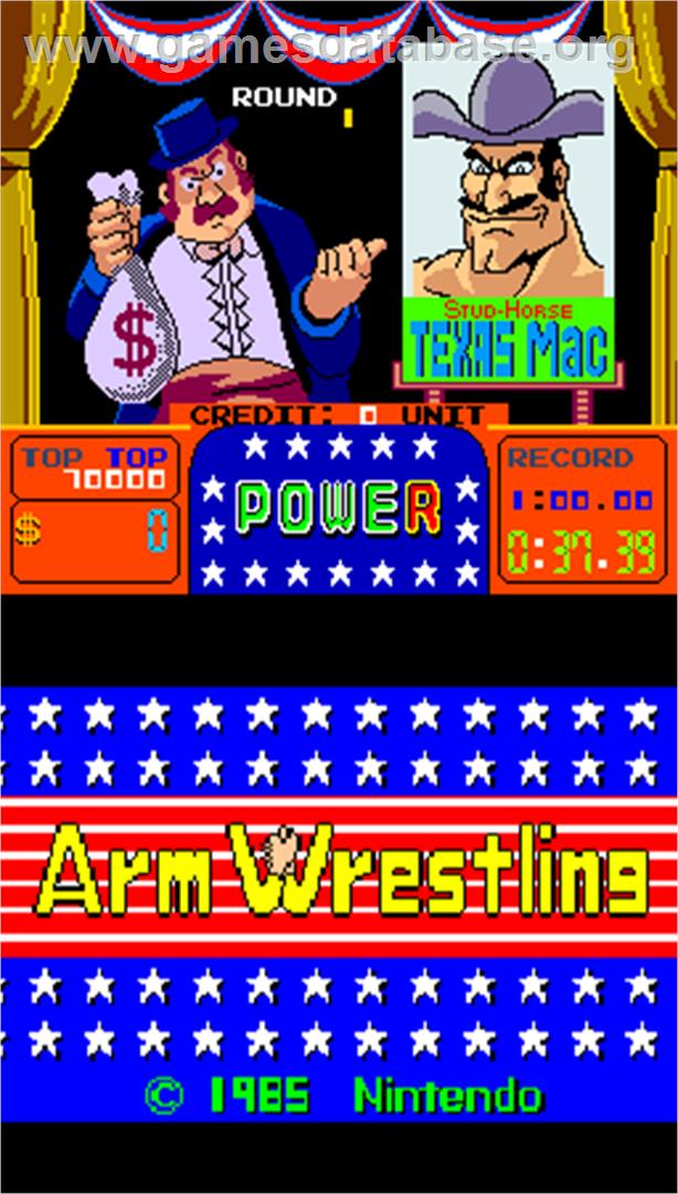 Arm Wrestling - Arcade - Artwork - Title Screen