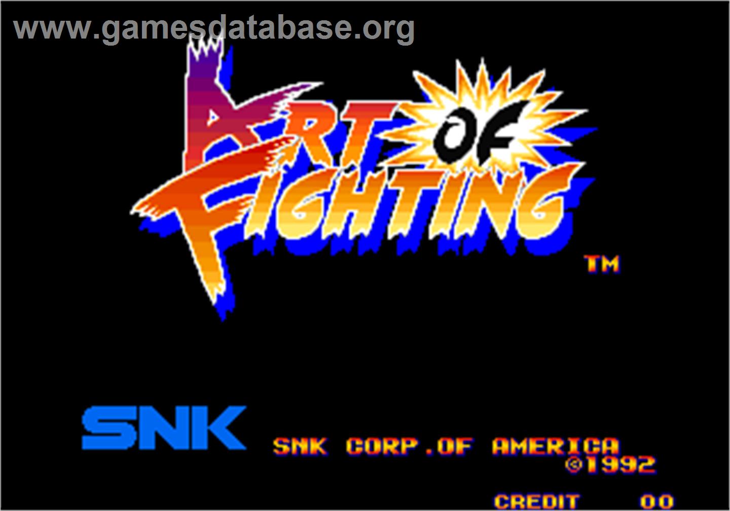 Art of Fighting / Ryuuko no Ken - Arcade - Artwork - Title Screen