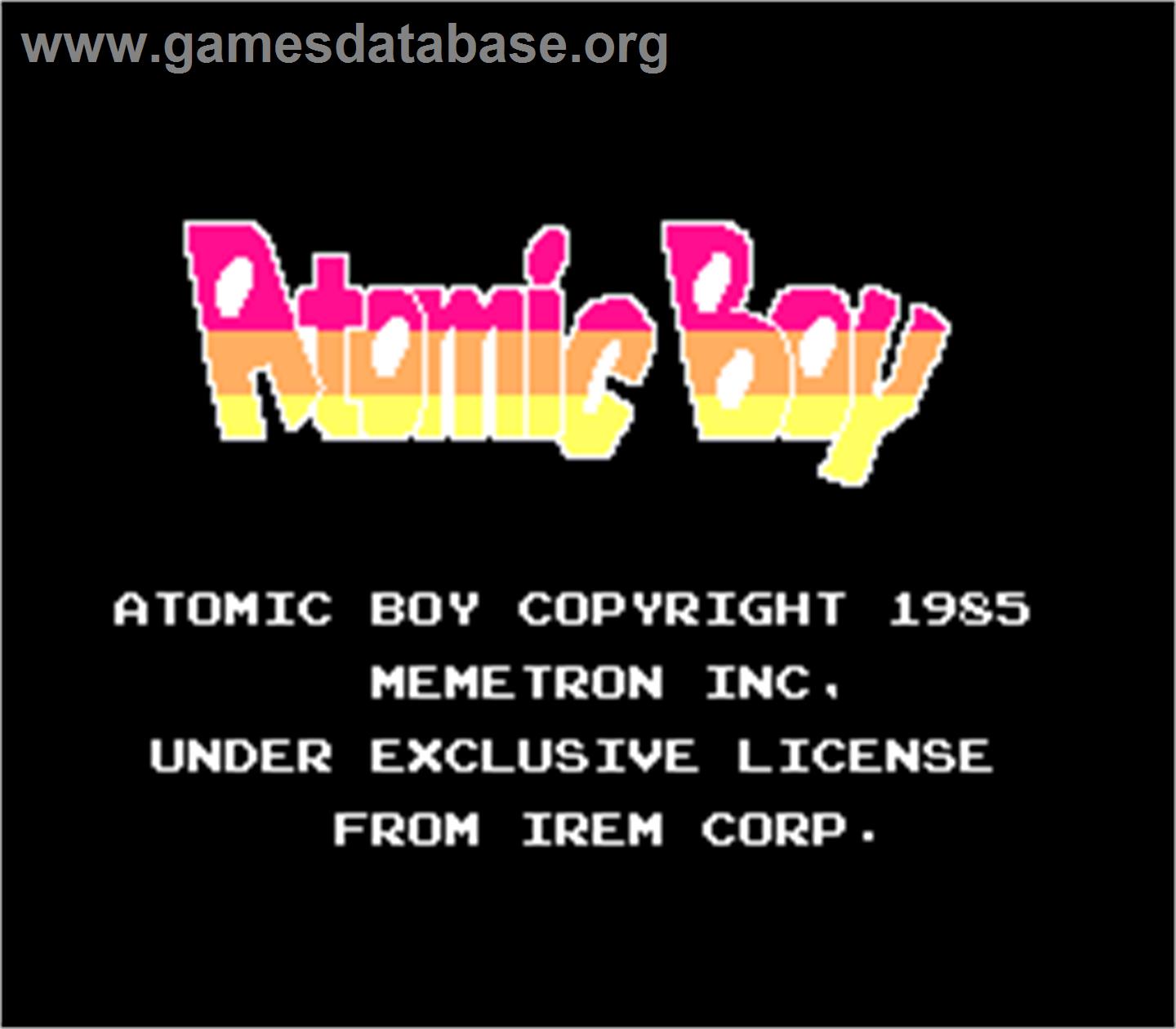 Atomic Boy - Arcade - Artwork - Title Screen