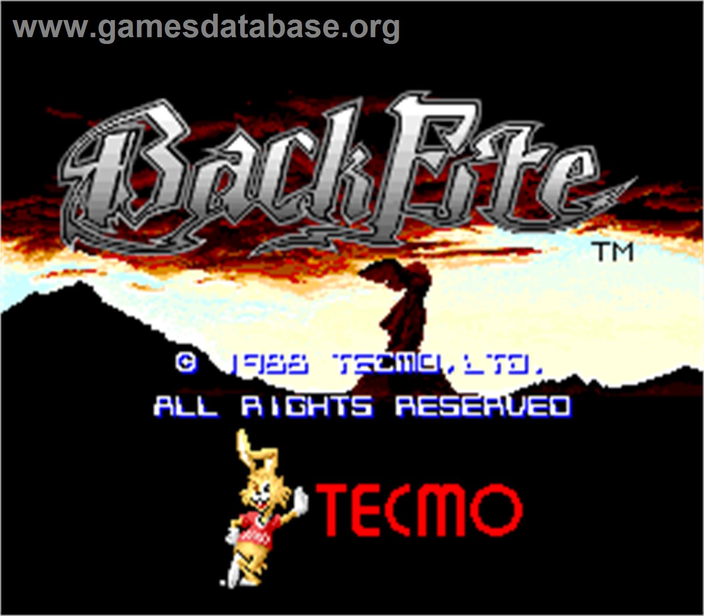 Back Fire - Arcade - Artwork - Title Screen