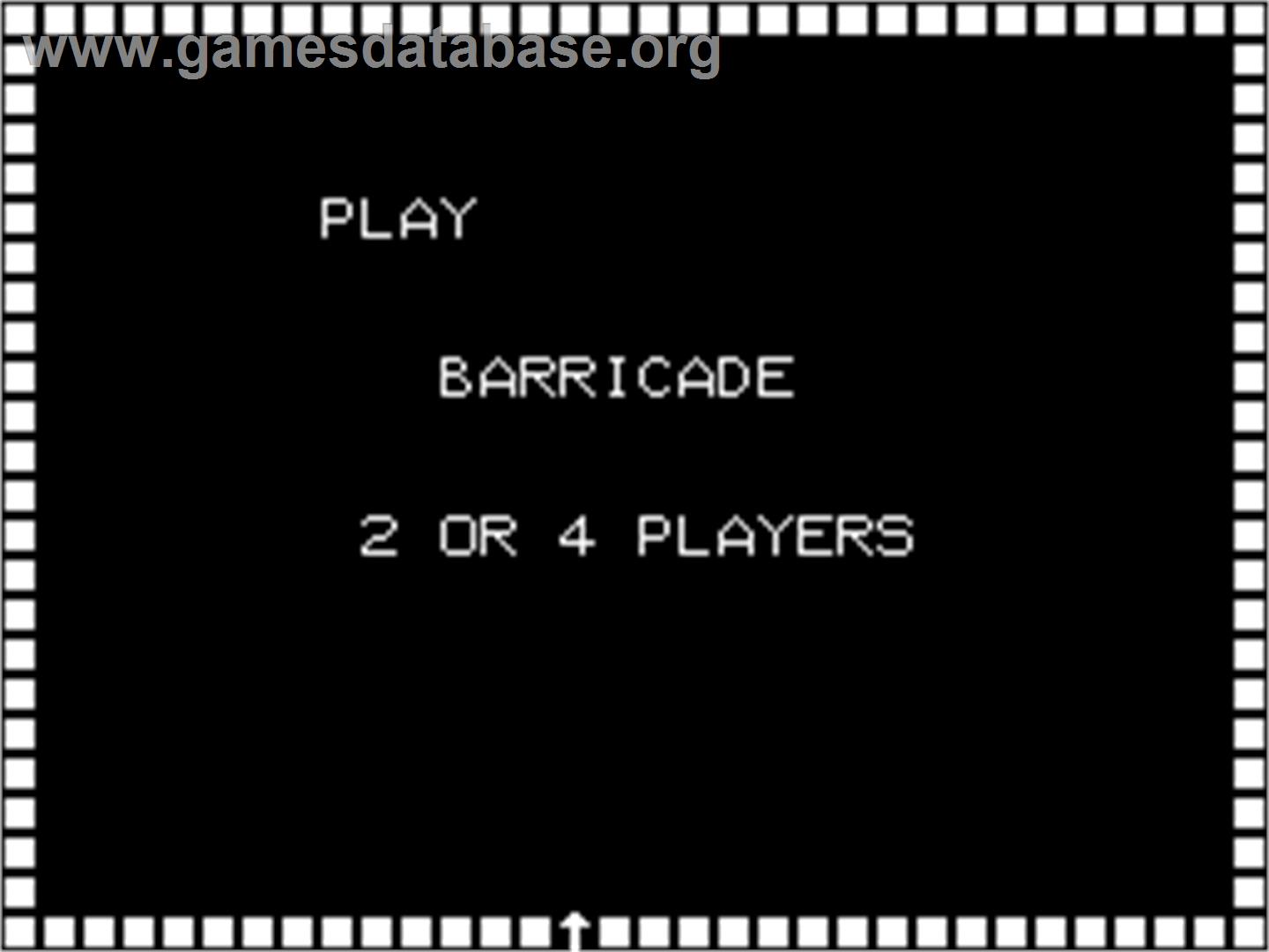 Barricade - Arcade - Artwork - Title Screen