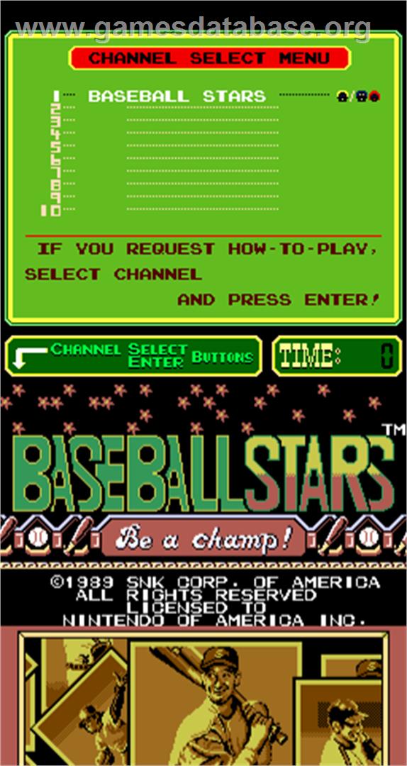 Baseball Stars: Be a Champ! - Arcade - Artwork - Title Screen