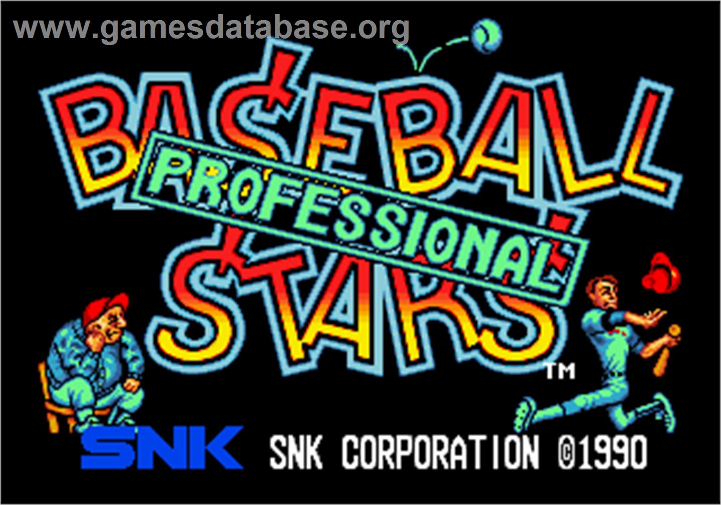 Baseball Stars Professional - Arcade - Artwork - Title Screen