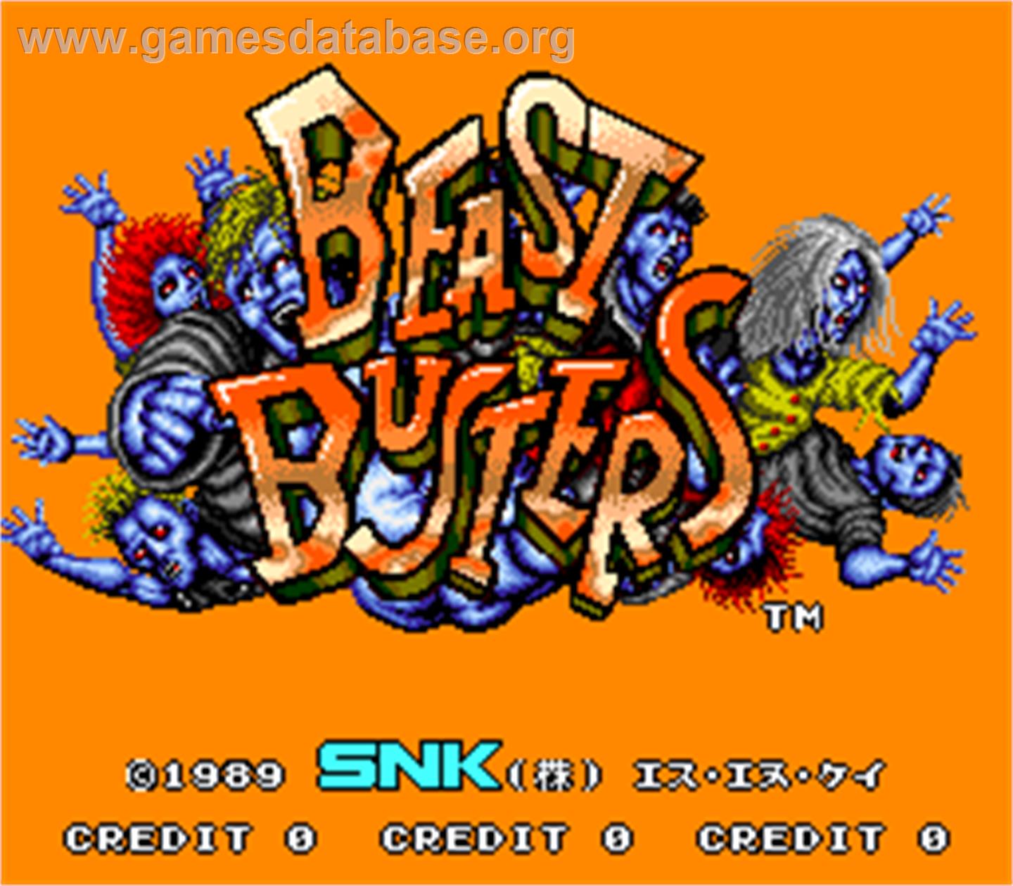 Beast Busters - Arcade - Artwork - Title Screen