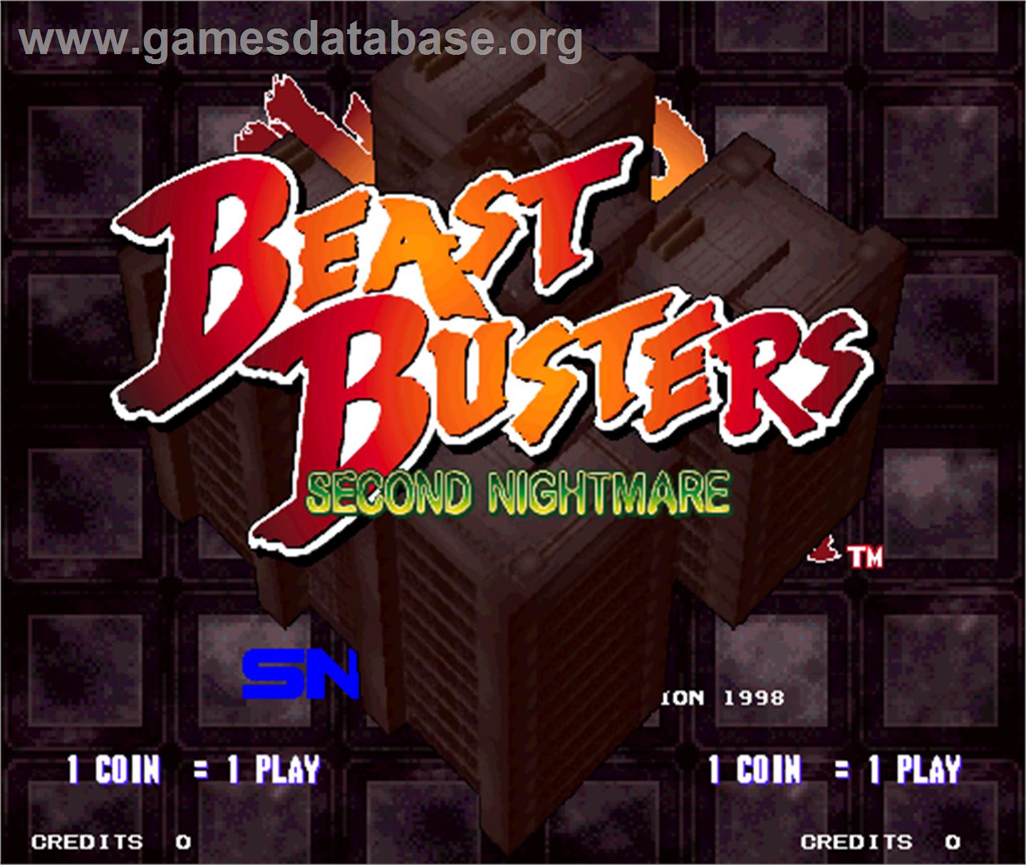 Beast Busters 2nd Nightmare - Arcade - Artwork - Title Screen