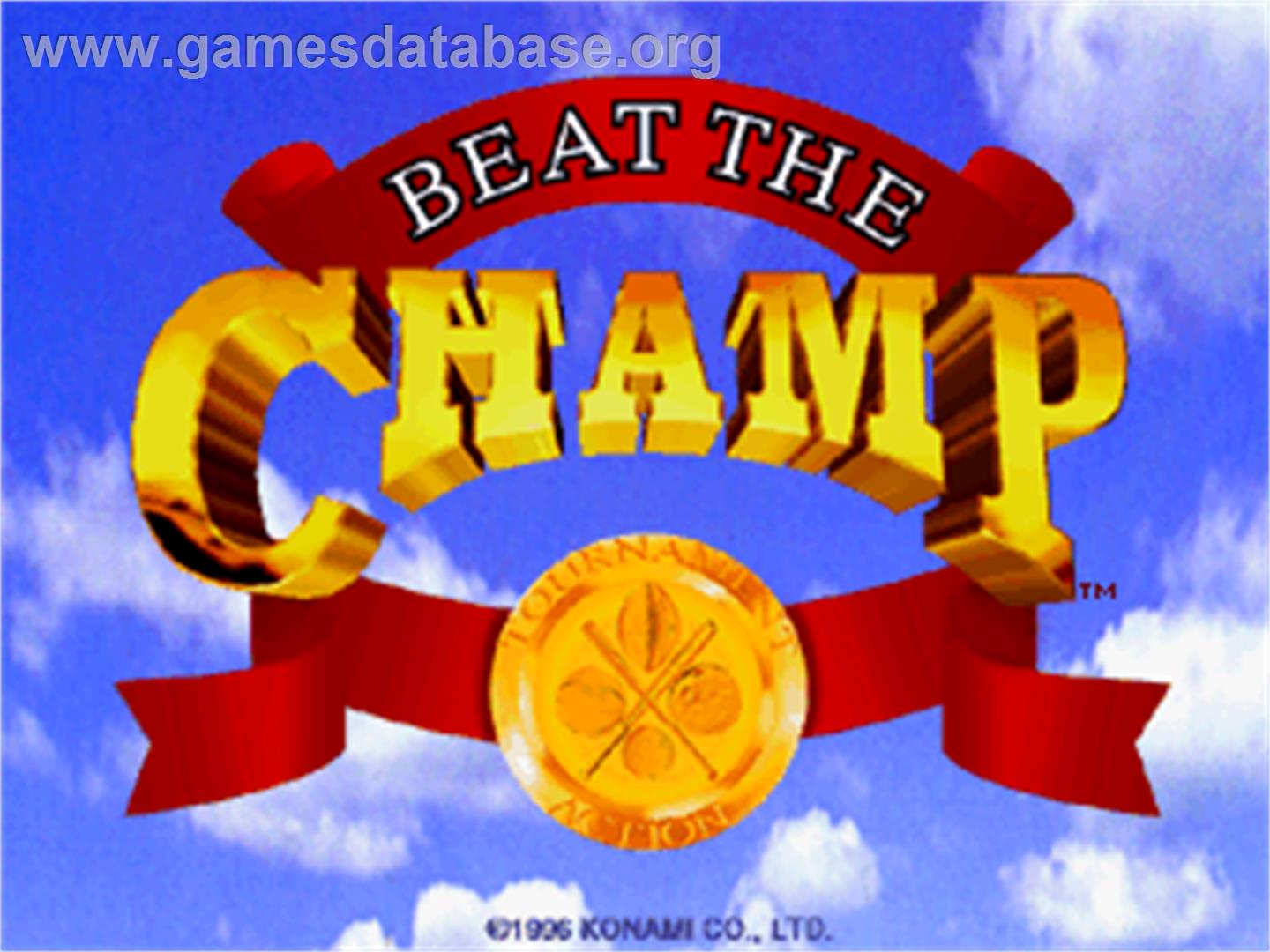 Beat the Champ - Arcade - Artwork - Title Screen