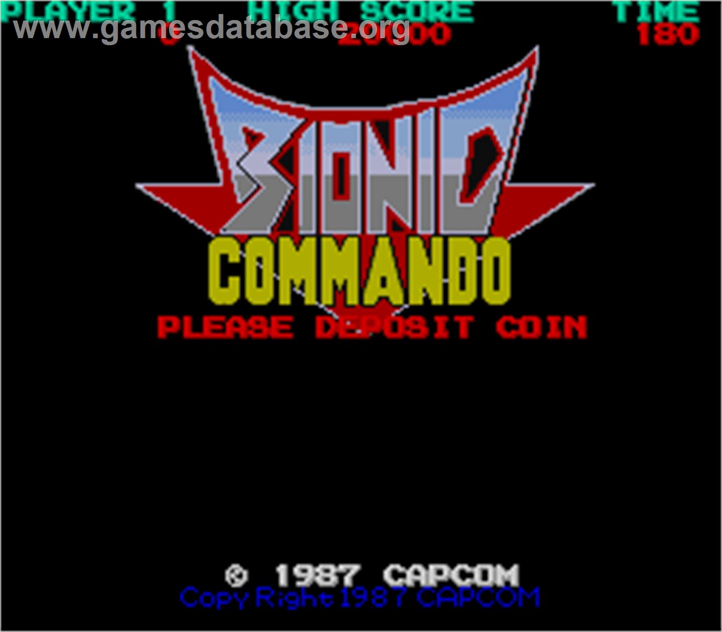 Bionic Commando - Arcade - Artwork - Title Screen
