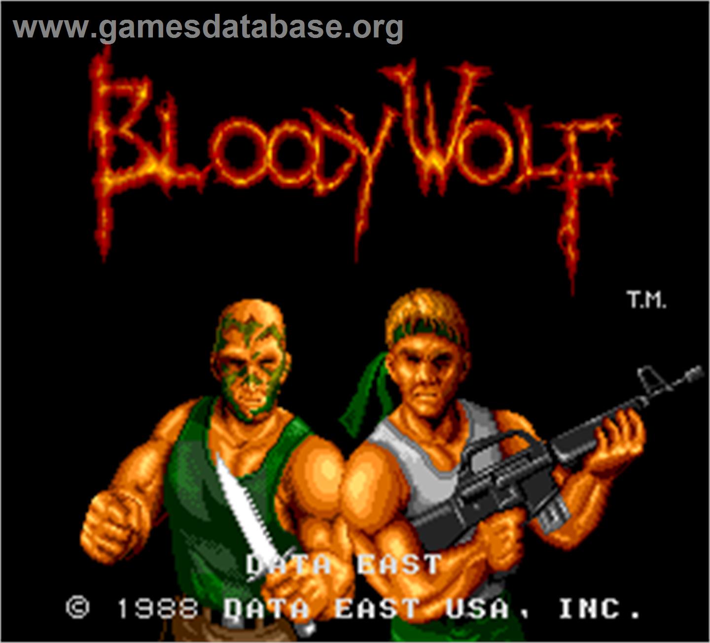Bloody Wolf - Arcade - Artwork - Title Screen