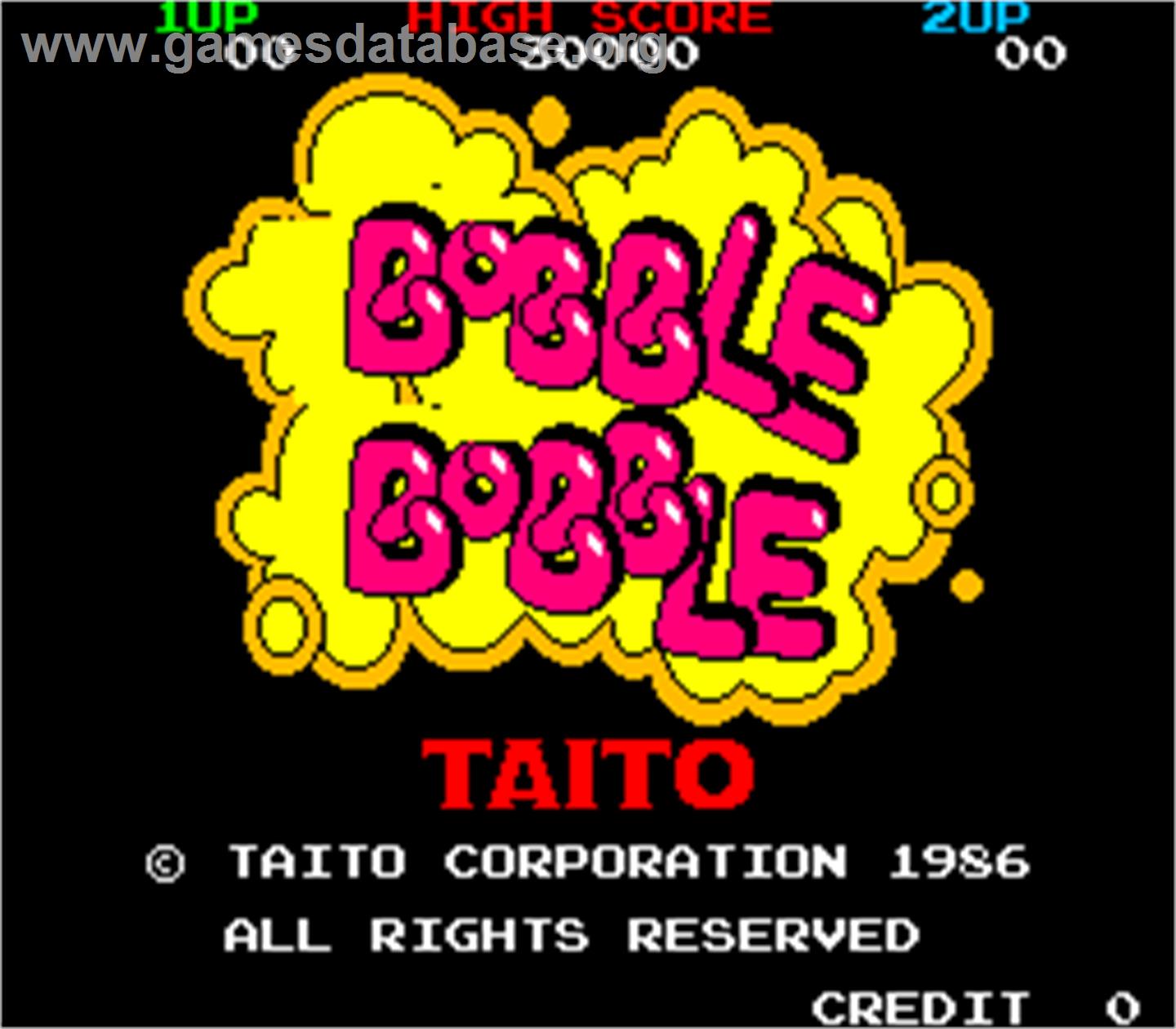 Bobble Bobble - Arcade - Artwork - Title Screen