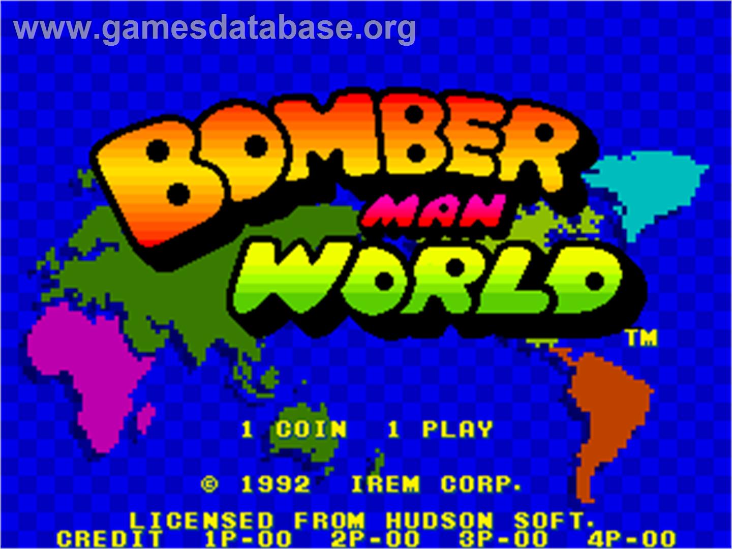 Bomber Man World / New Dyna Blaster - Global Quest - Arcade - Artwork - Title Screen
