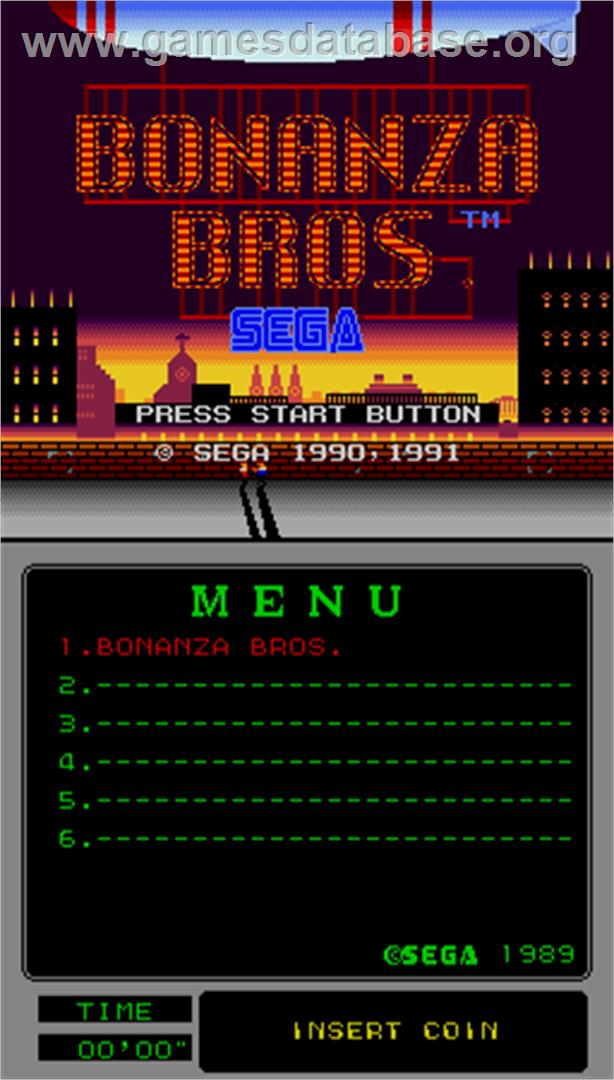 Bonanza Bros. - Arcade - Artwork - Title Screen