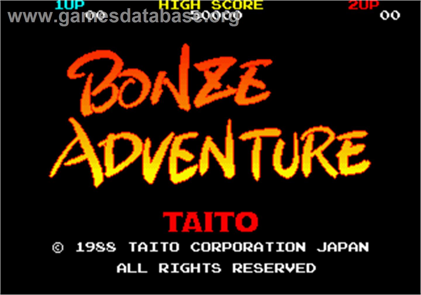 Bonze Adventure - Arcade - Artwork - Title Screen