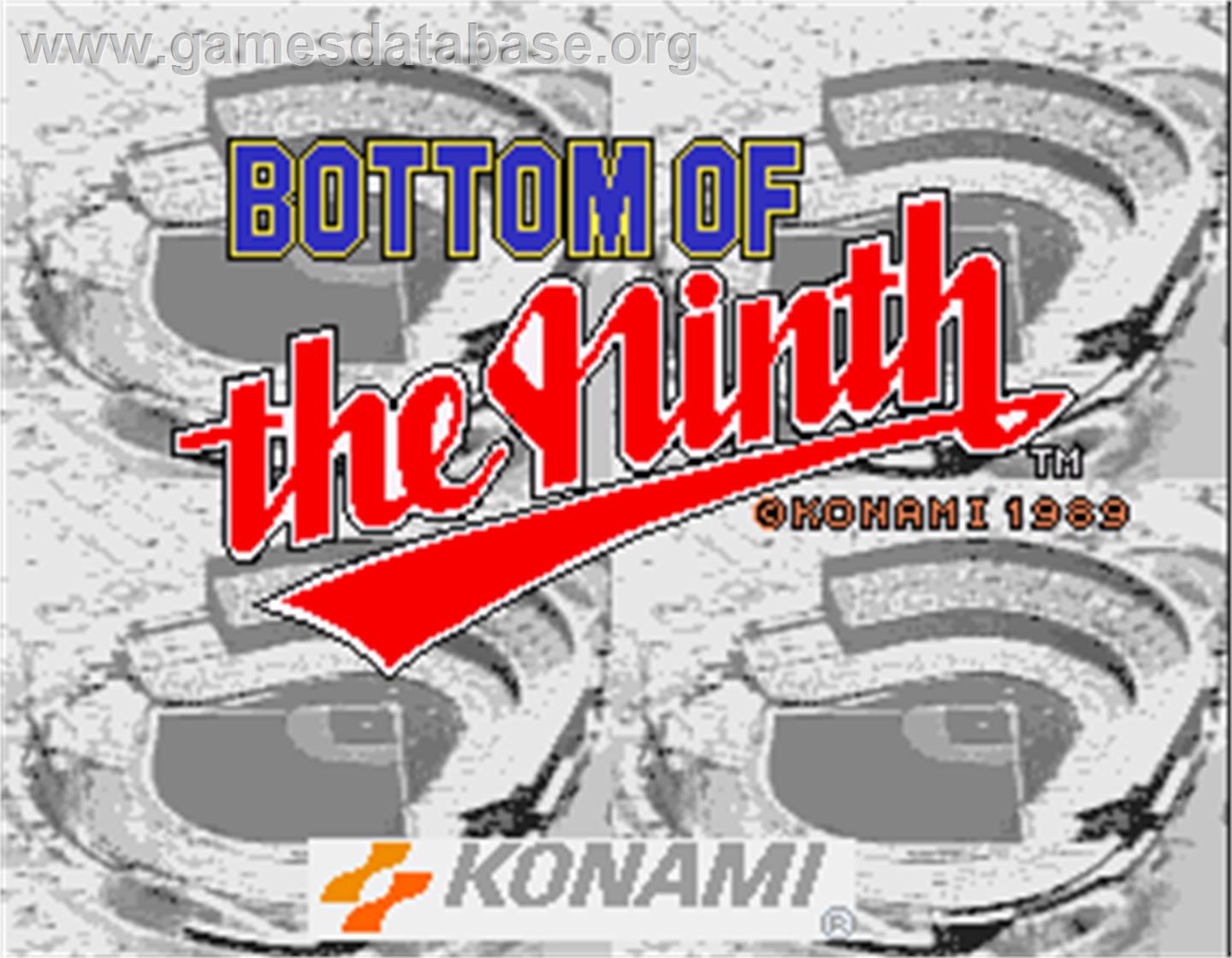 Bottom of the Ninth - Arcade - Artwork - Title Screen