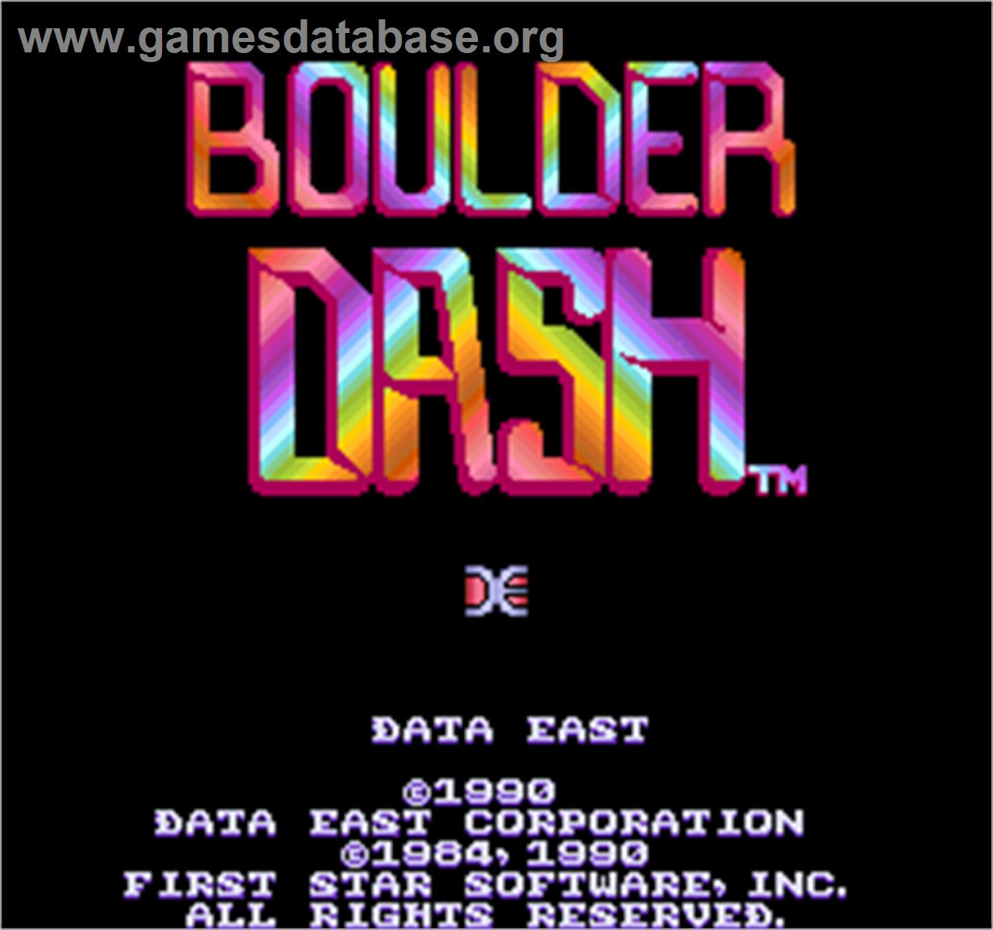 Boulder Dash / Boulder Dash Part 2 - Arcade - Artwork - Title Screen