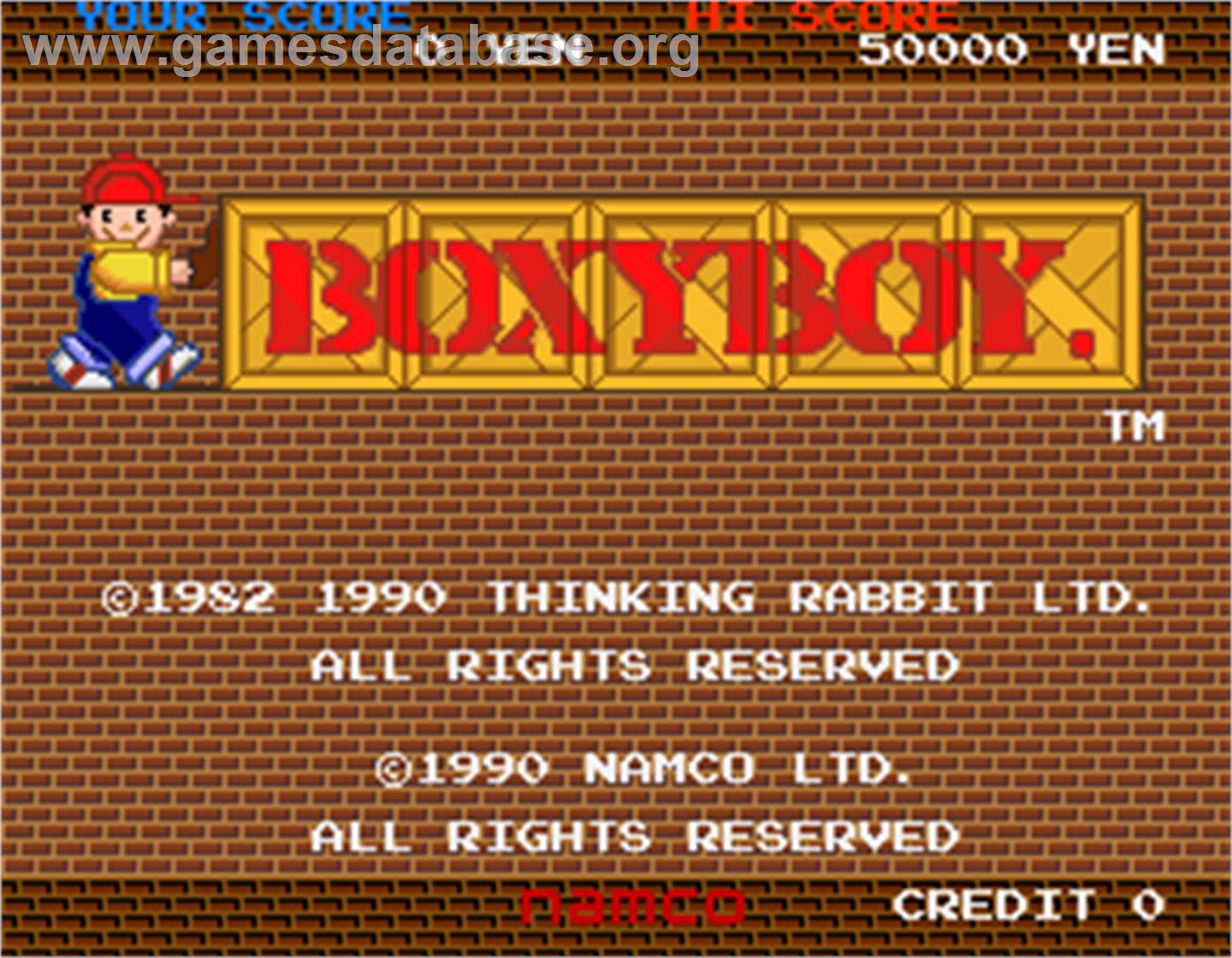 Boxy Boy - Arcade - Artwork - Title Screen