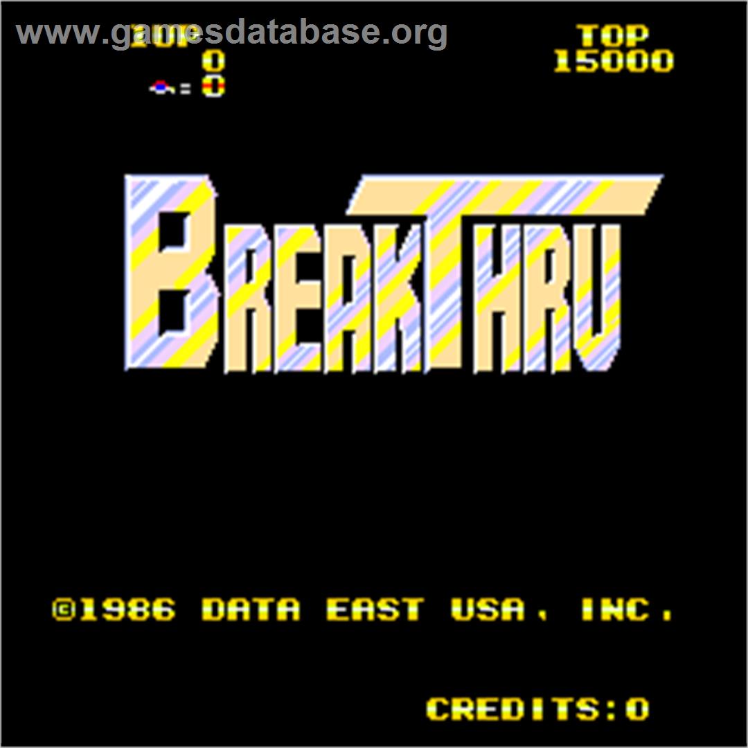 Break Thru - Arcade - Artwork - Title Screen