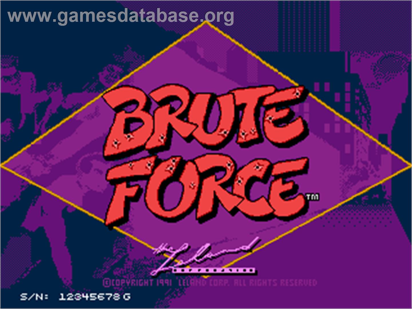 Brute Force - Arcade - Artwork - Title Screen