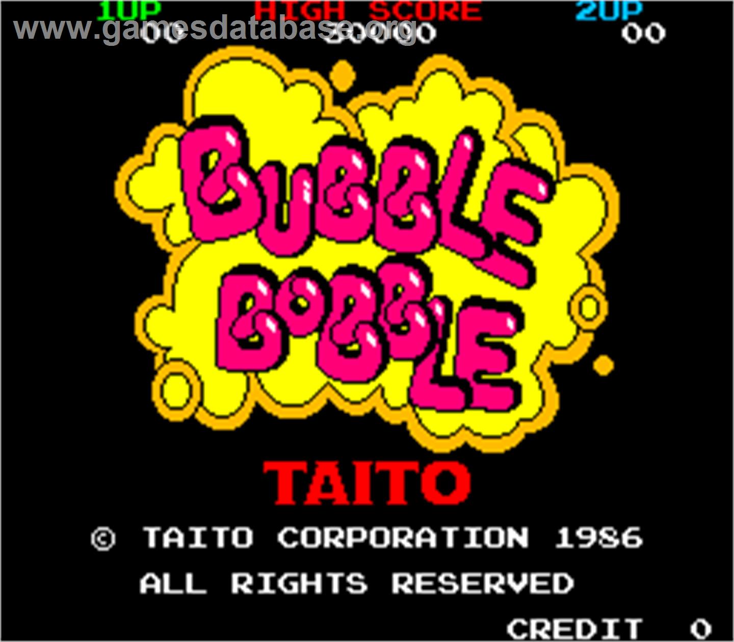 Bubble Bobble - Arcade - Artwork - Title Screen