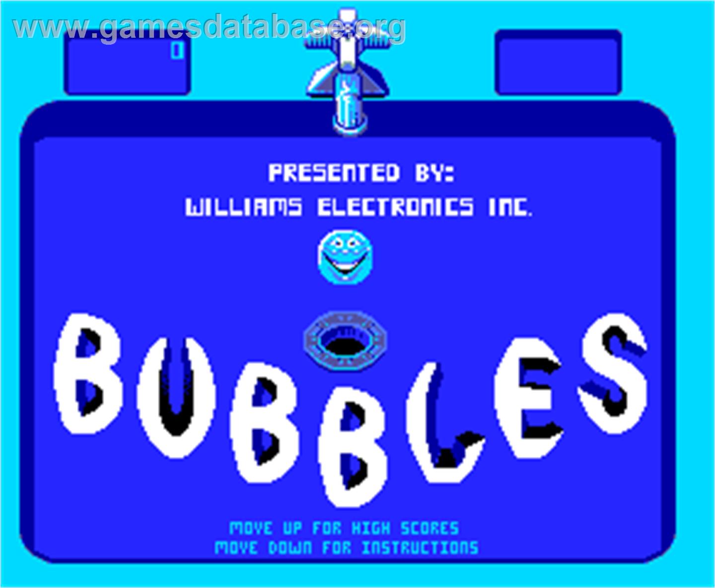 Bubbles - Arcade - Artwork - Title Screen