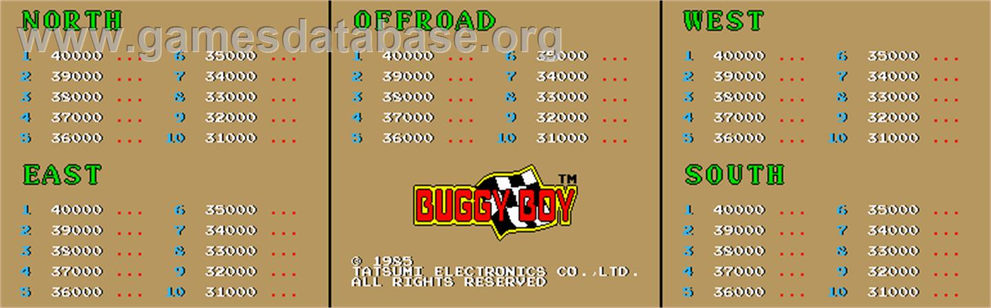 Buggy Boy/Speed Buggy - Arcade - Artwork - Title Screen