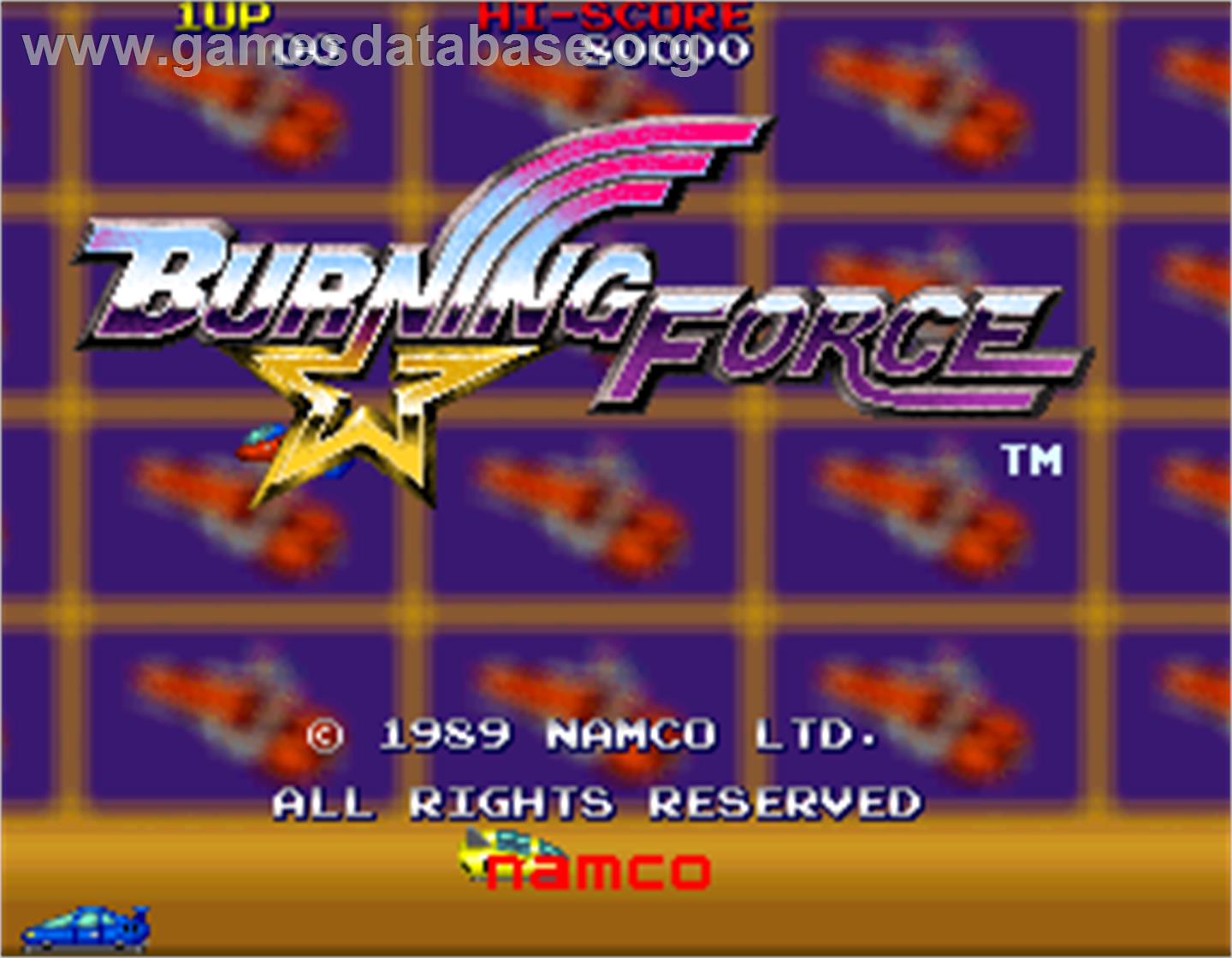 Burning Force - Arcade - Artwork - Title Screen