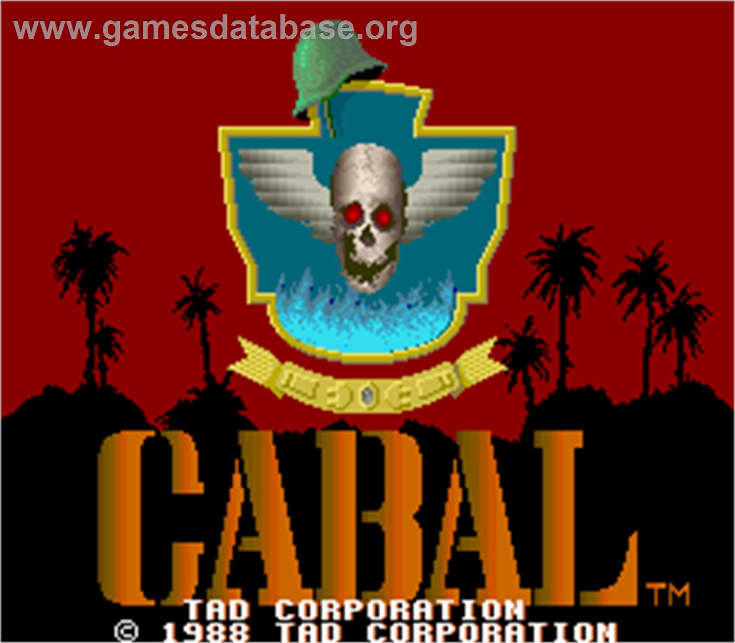 Cabal - Arcade - Artwork - Title Screen