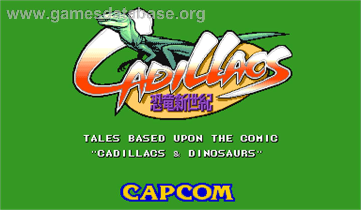 Cadillacs: Kyouryuu Shin Seiki - Arcade - Artwork - Title Screen
