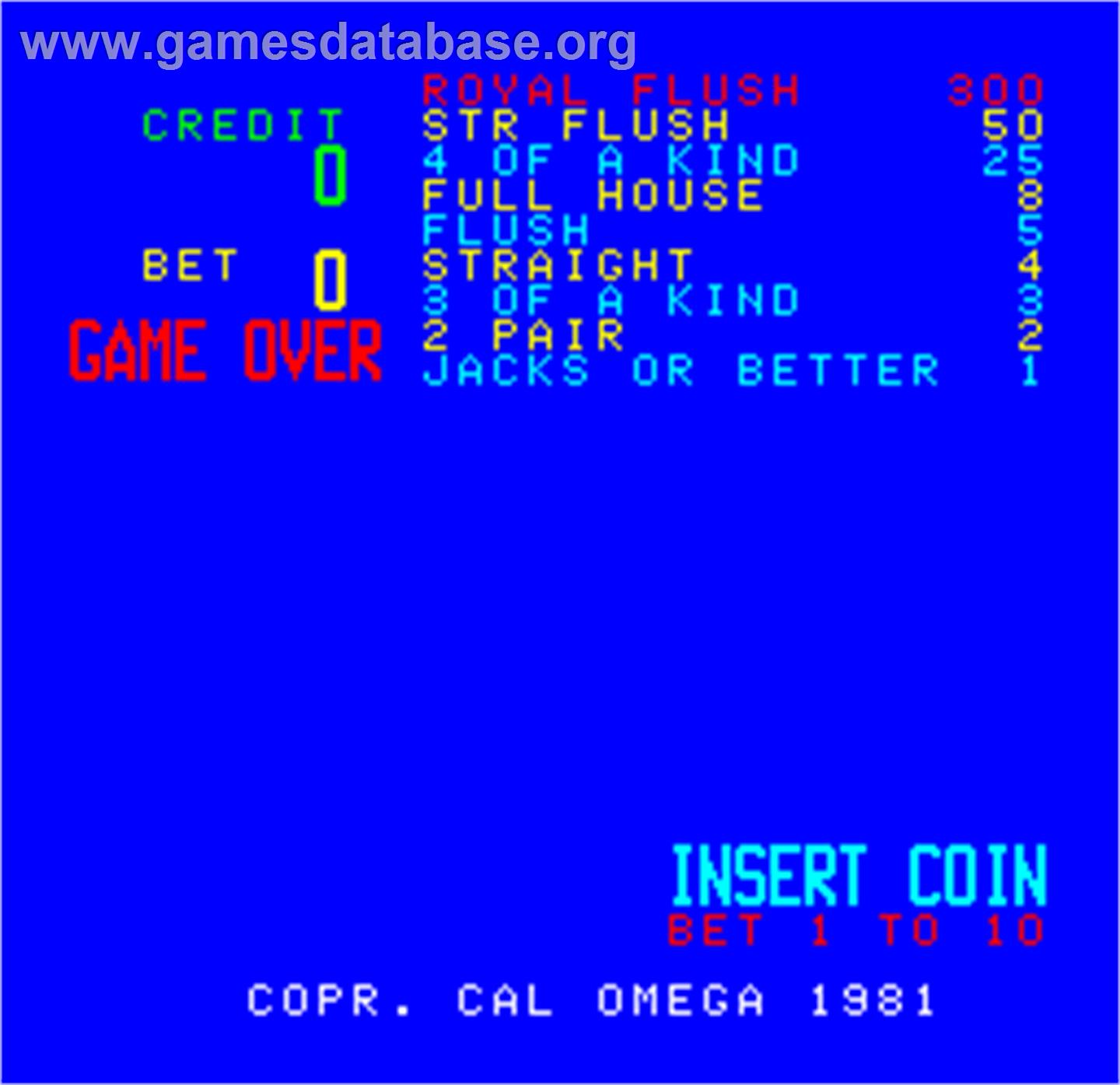 Cal Omega - Game 24.0 - Arcade - Artwork - Title Screen