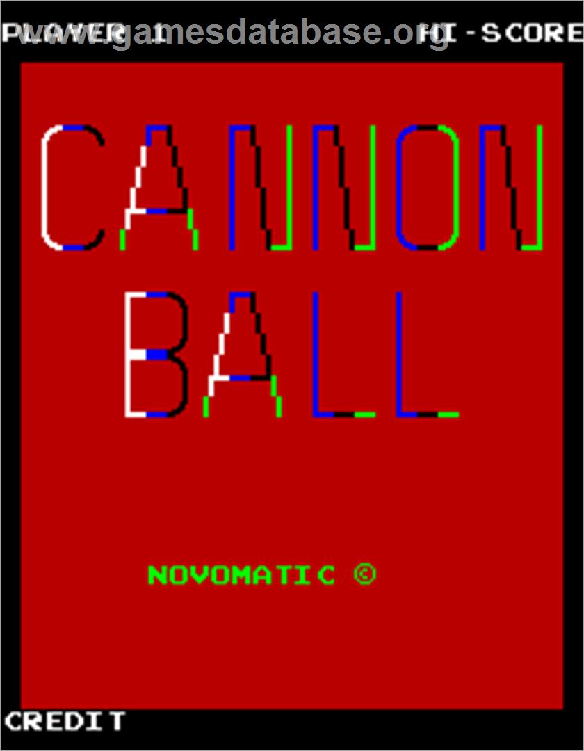 Cannon Ball - Arcade - Artwork - Title Screen