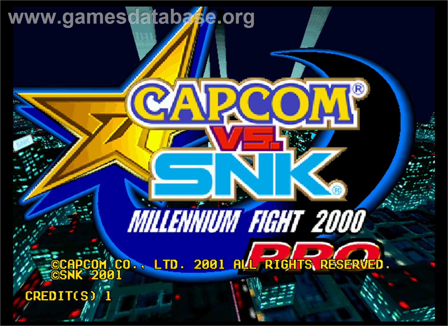 Capcom Vs. SNK Millenium Fight 2000 Pro - Arcade - Artwork - Title Screen