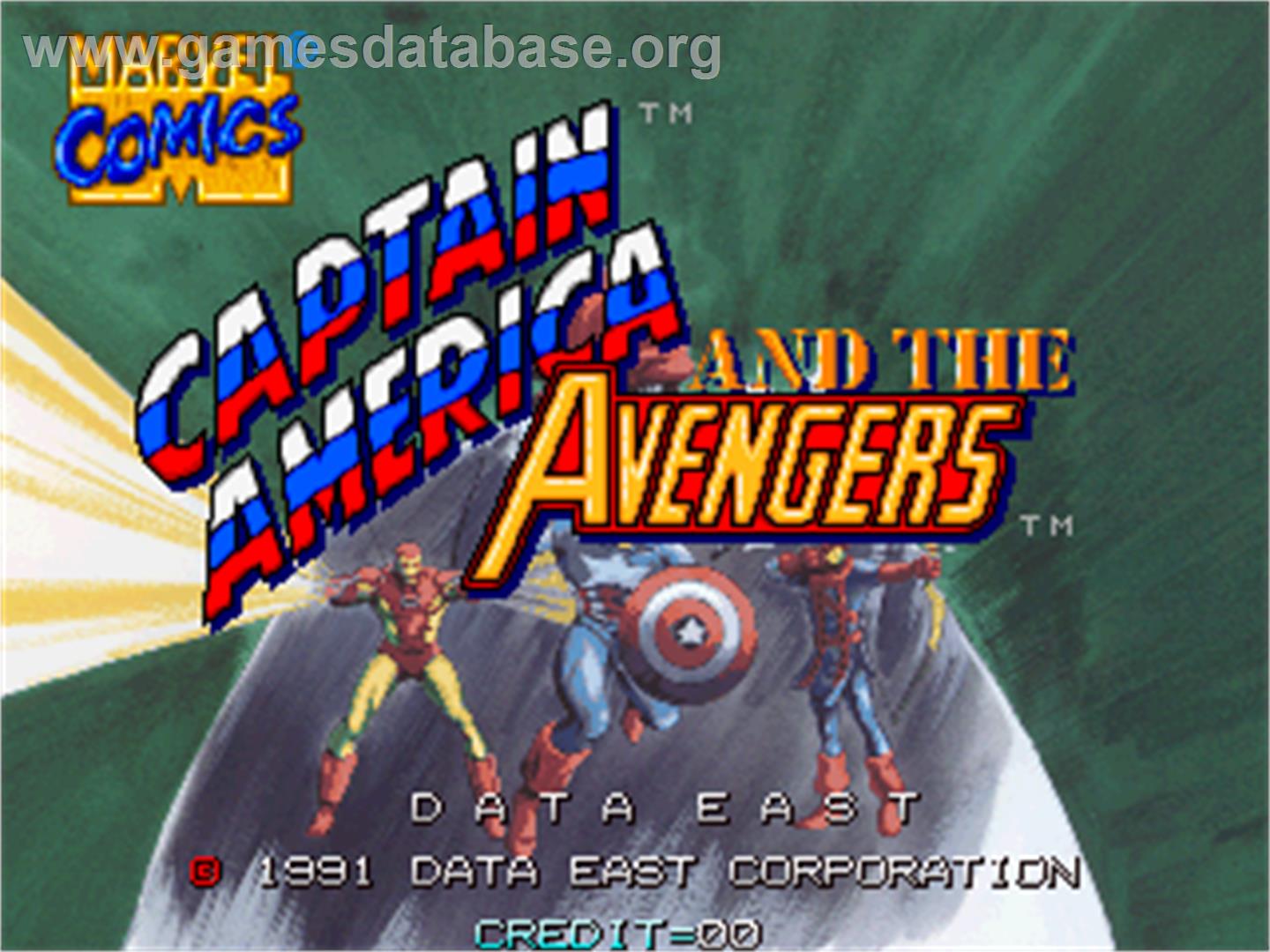 Captain America and The Avengers - Arcade - Artwork - Title Screen