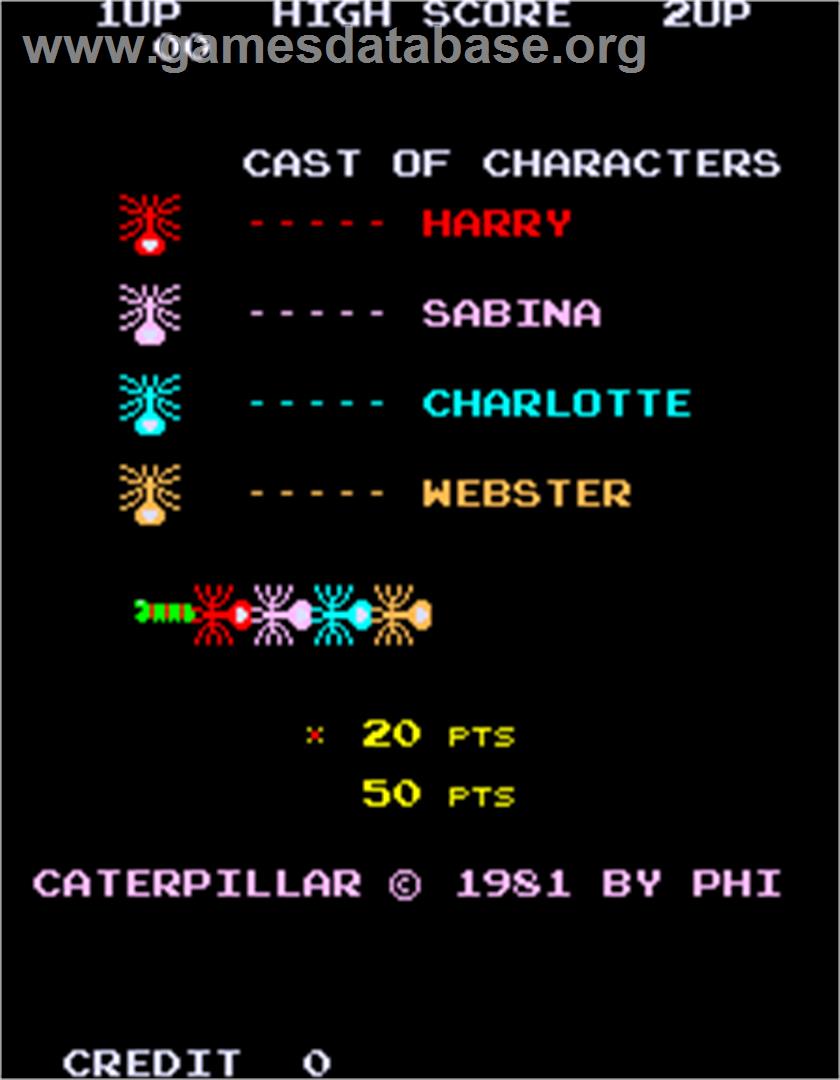 Caterpillar Pacman Hack - Arcade - Artwork - Title Screen