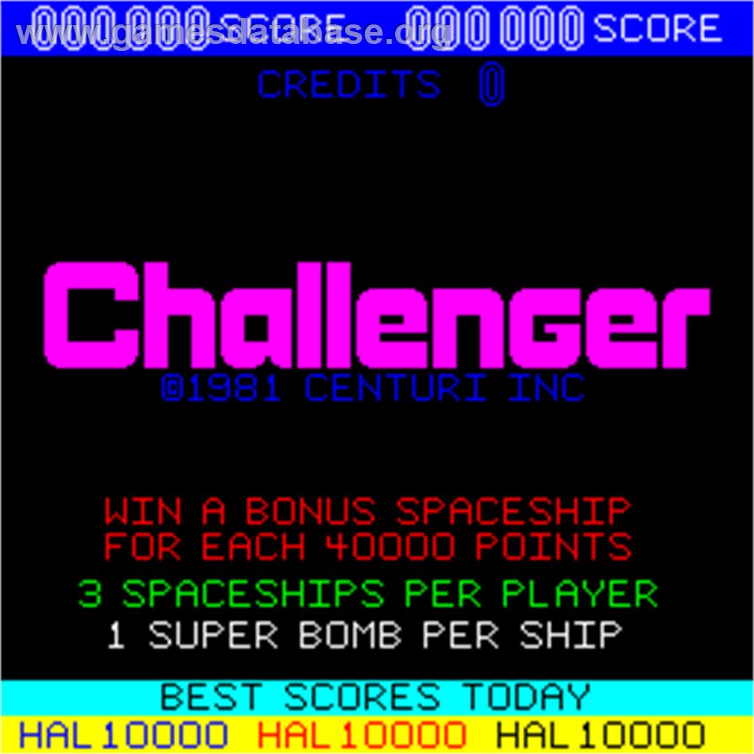 Challenger - Arcade - Artwork - Title Screen