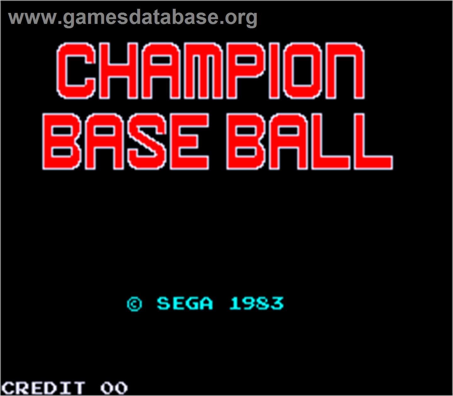 Champion Base Ball - Arcade - Artwork - Title Screen