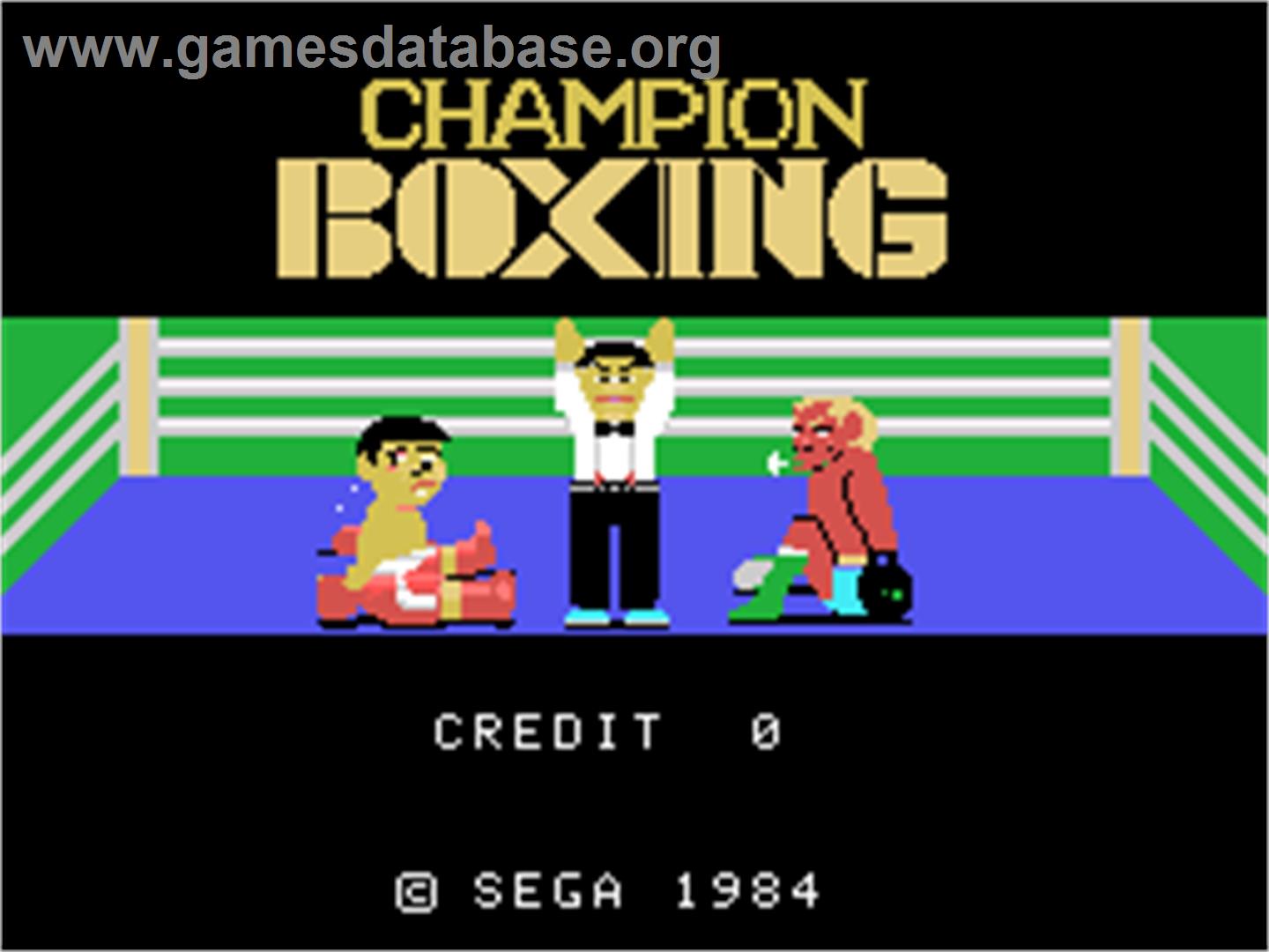 Champion Boxing - Arcade - Artwork - Title Screen