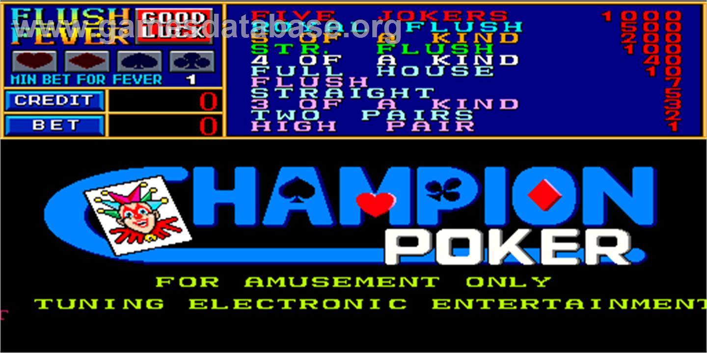 Champion Poker - Arcade - Artwork - Title Screen