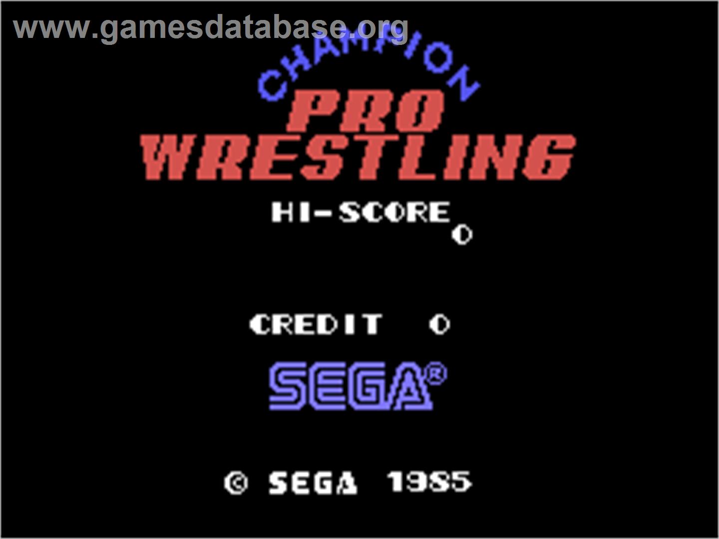 Champion Pro Wrestling - Arcade - Artwork - Title Screen