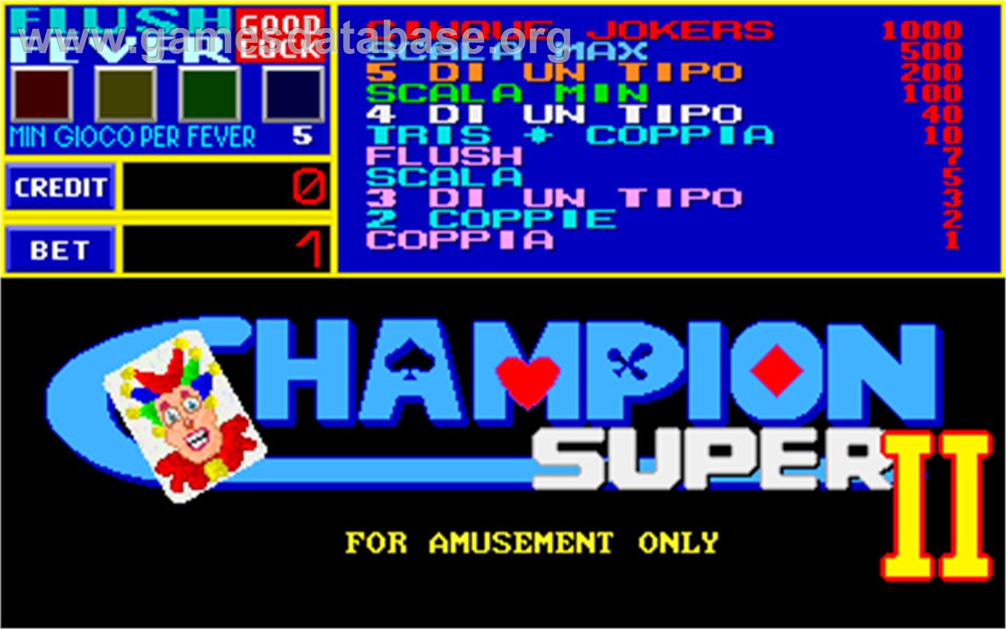 Champion Super 2 - Arcade - Artwork - Title Screen