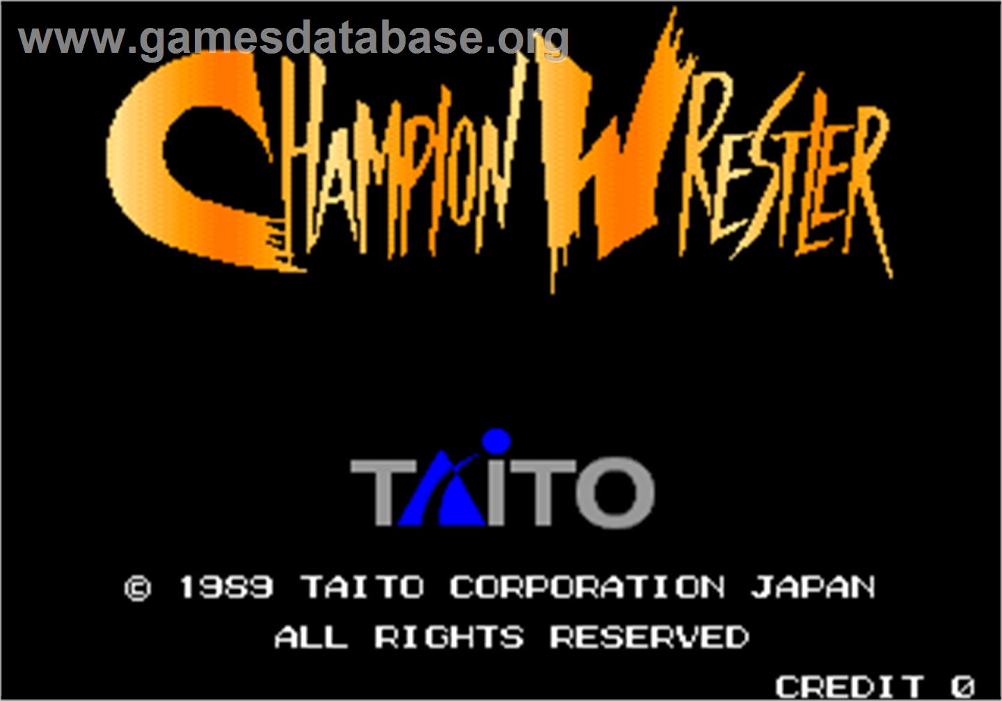 Champion Wrestler - Arcade - Artwork - Title Screen