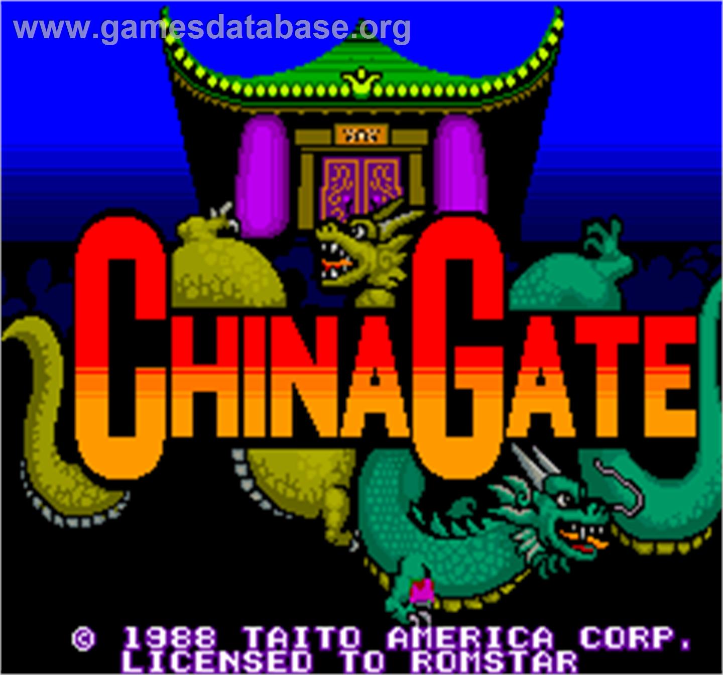 China Gate - Arcade - Artwork - Title Screen
